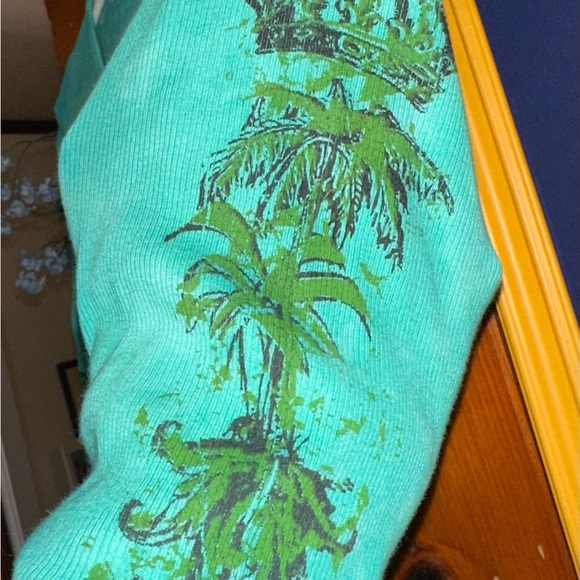 Punk goth y2k edgy emo rhinestone ribbed v-neck long sleeve top - Picture 5 of 6